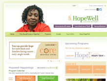 Tablet Screenshot of hopewellcancersupport.org